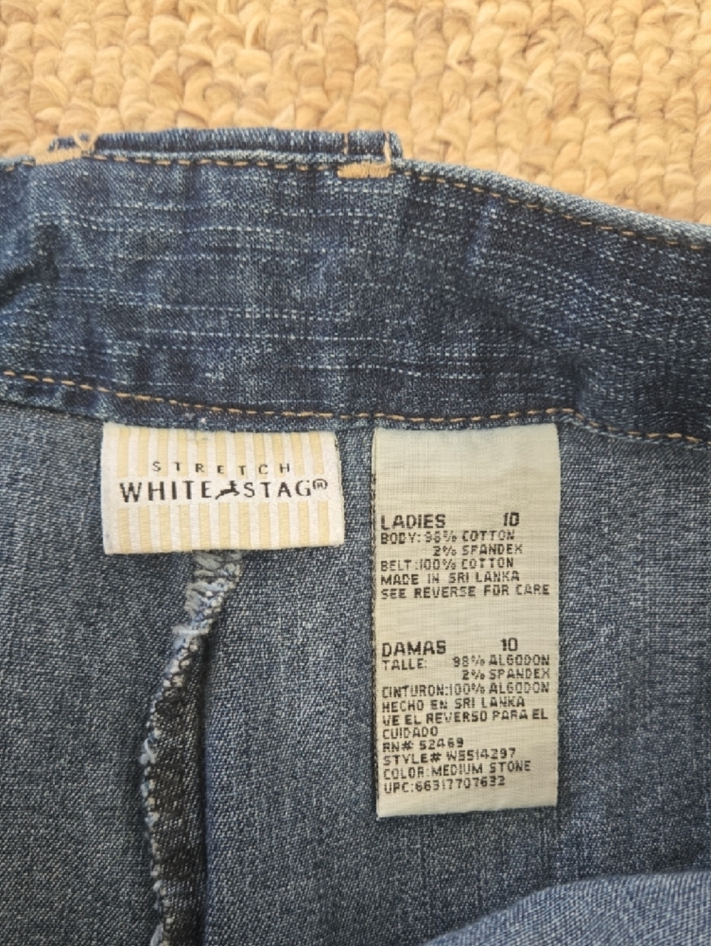White Stag Blue Denim Mini Skort – Size 10 Y2K Retro Casual Style - Picture 6 of 10